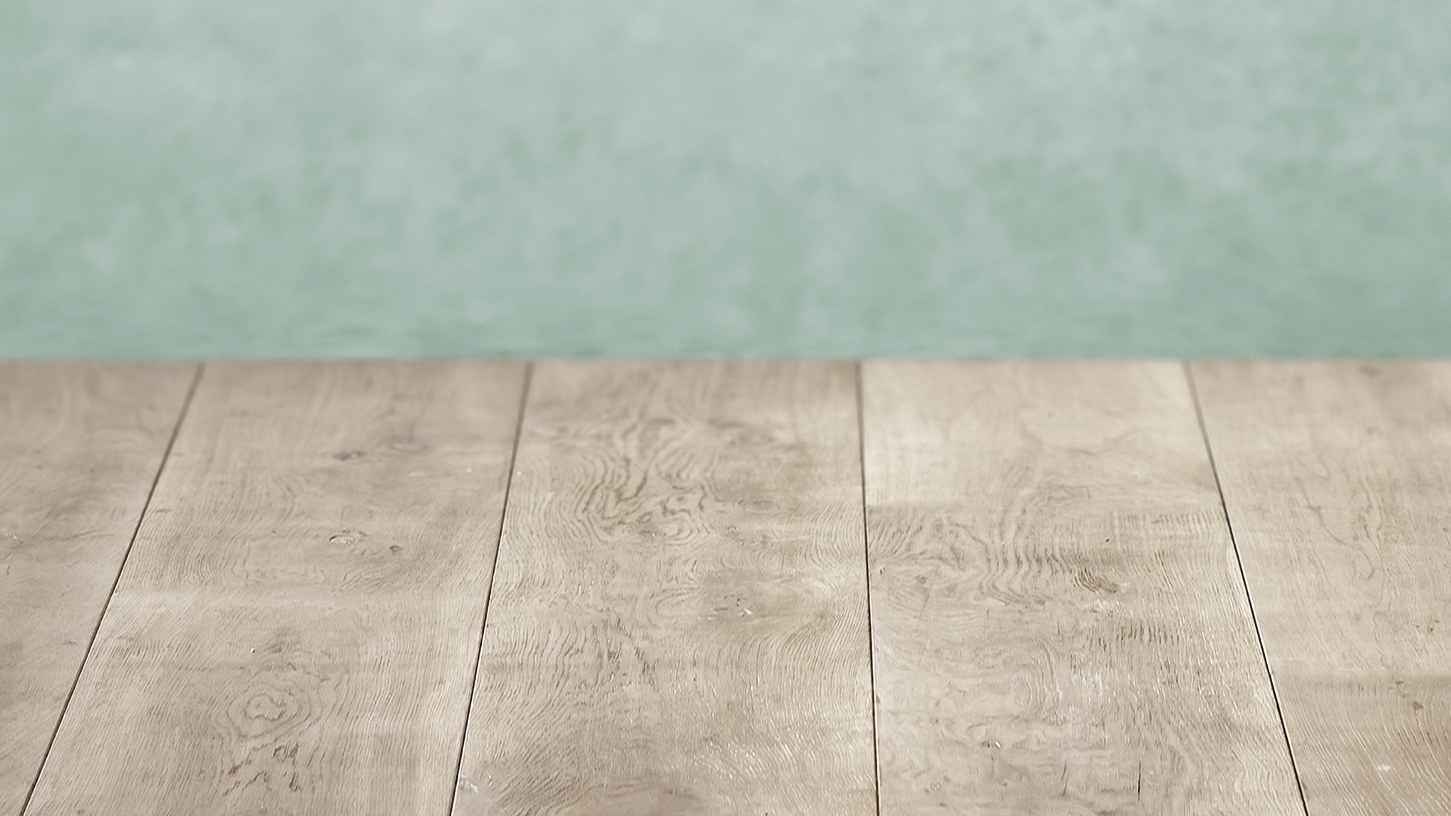 Pastel green with brown planks floor product background